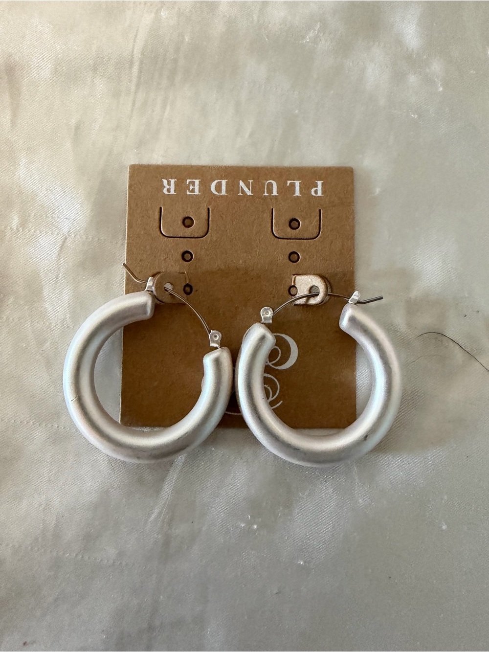 Plunder silver hoops
